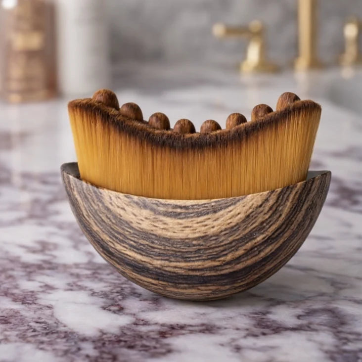 Brosse de drainage lymphatique pour visage et corps