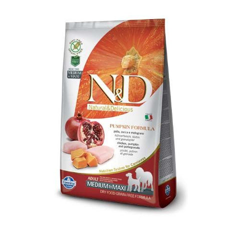 Farmina N&D Pumpkin Frango & Romã — Adulto Médio/Maxi